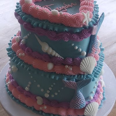 Two Tier Heart Cake