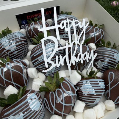 Happy Birthday Sign (silver) 
