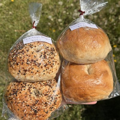 Half Dozen Sourdough Plain Bagels