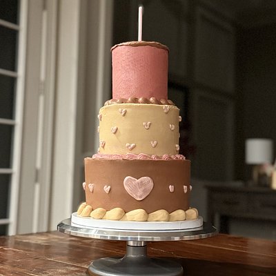 3 Tier Cake (4”, 6” & 8” Double Layer Cakes) Serves Up To 40