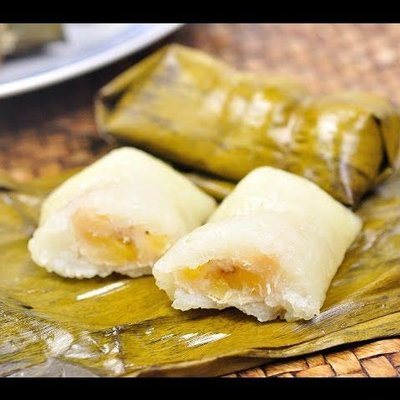 Banana Sticky Rice Cake