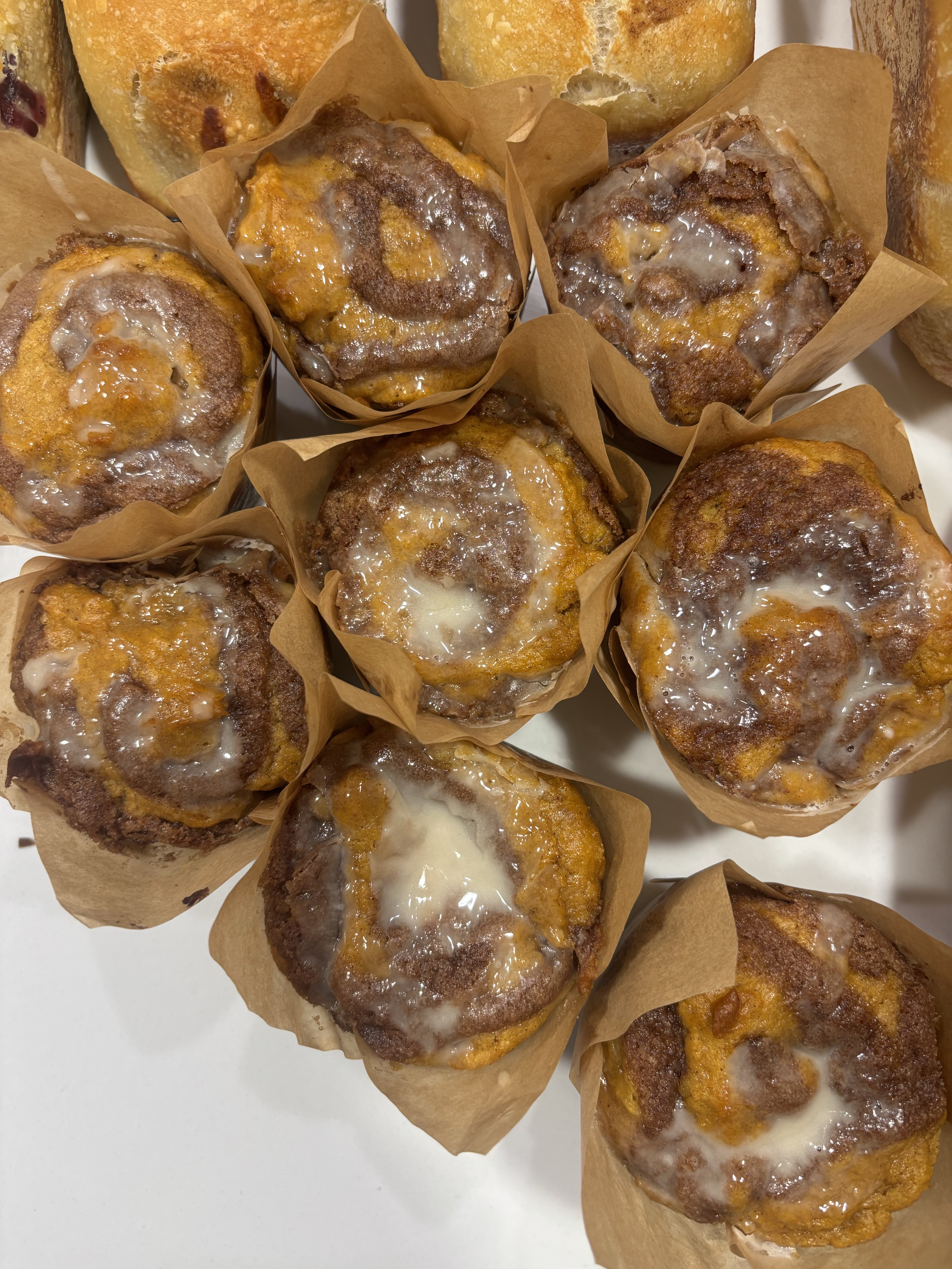 Pumpkin Cinnamon Roll Muffins  
