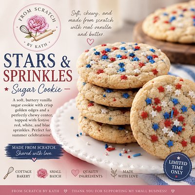     Stars & Sprinkles Sugar Cookie