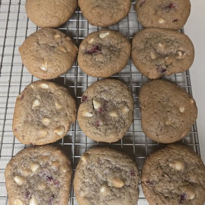 White Chocolate Strawberry Cookies