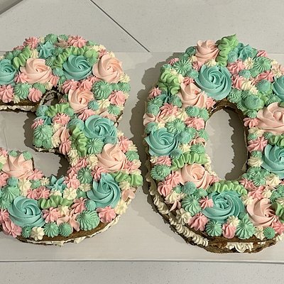 Number Cookie Cakes - 2 LARGE Numbers