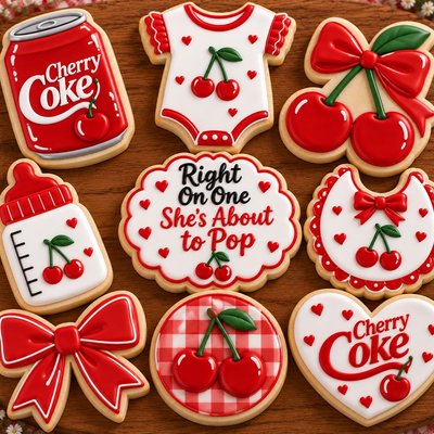About To Pop Baby Shower Cookie Set