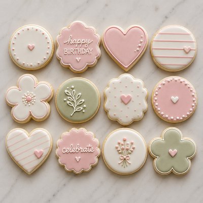 Decorated Shortbread Cookies 