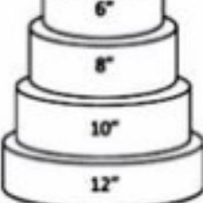 White Buttercream Wedding  Cake 134 Servings 