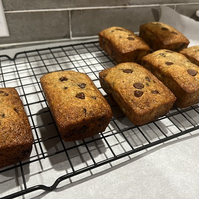 Chocolate Chip Banana Bread Mini Loaf