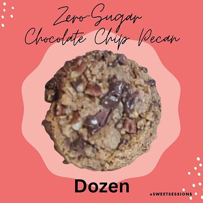 Zero-Sugar  1-Dozen  Chocolate Chip Pecan Protein Cookie 