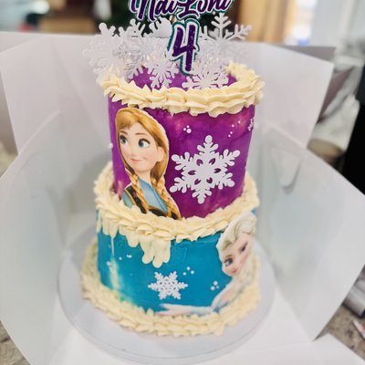 Frozen Two Tiered Cake 