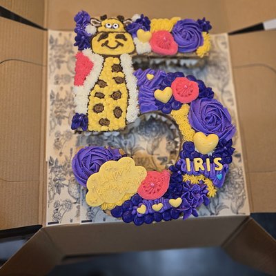 Number Cookie Cake - Double Decker, Single Number