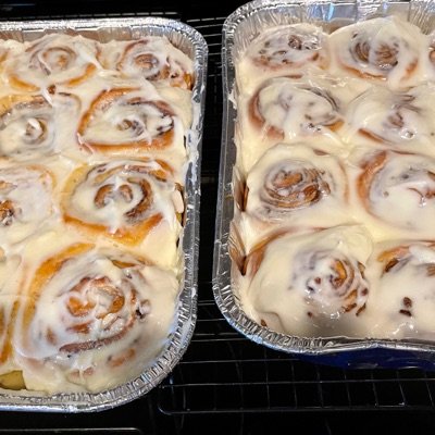 Cinnamon Buns with Pecans & Raisins, One Dozen