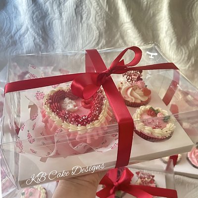 Cupid Bento heart+cupcakes Deluxe Gift Box 