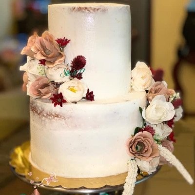 Nude Wedding Cakes Two Tier 