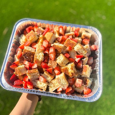 Churro Cheesecake Half Platter Cut Up