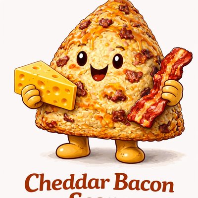 Frozen Bacon Cheddar Scone With Hot Honey