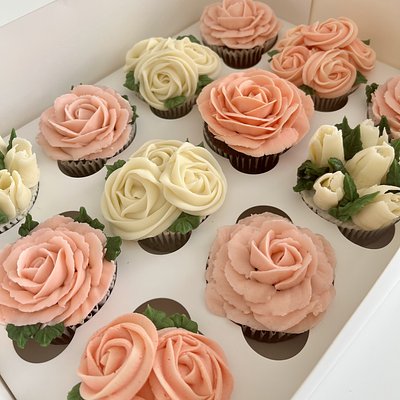 Floral Cupcake Box (12 pcs) 