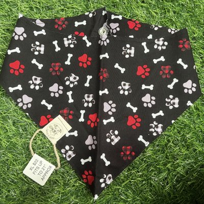 Extra Large Black & Red Bone