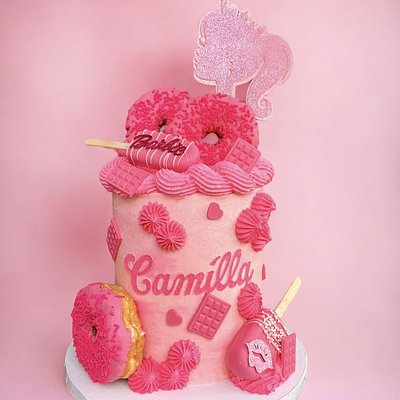 Pink Barbie Inspired Celebration Cake 