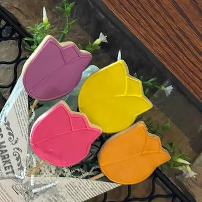 Mother's Day 4 Cookie Bouquet 