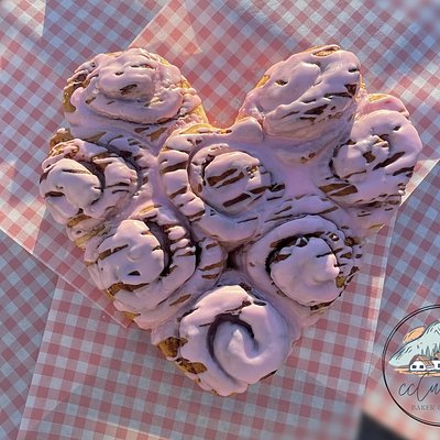 Heart Shaped Cinnamon Rolls