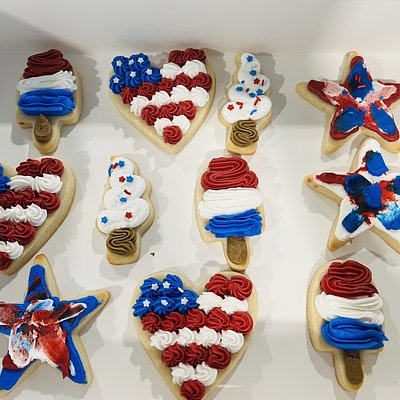 Red White And Blue Sugar Cookies 