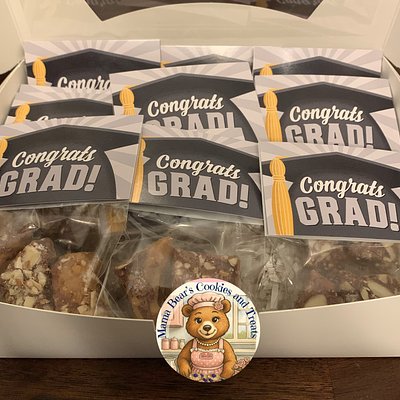 2 Dozen - Butter Toffee Party Favors - Packaging Customized To Your Theme