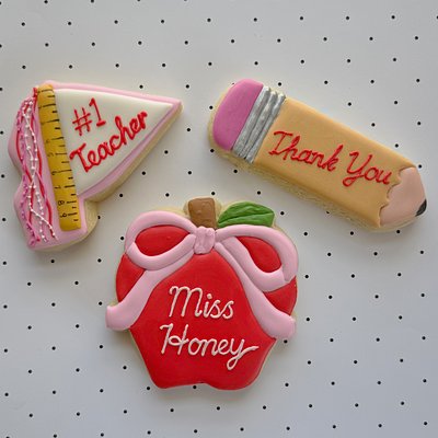 Custom Teacher Cookie Trio