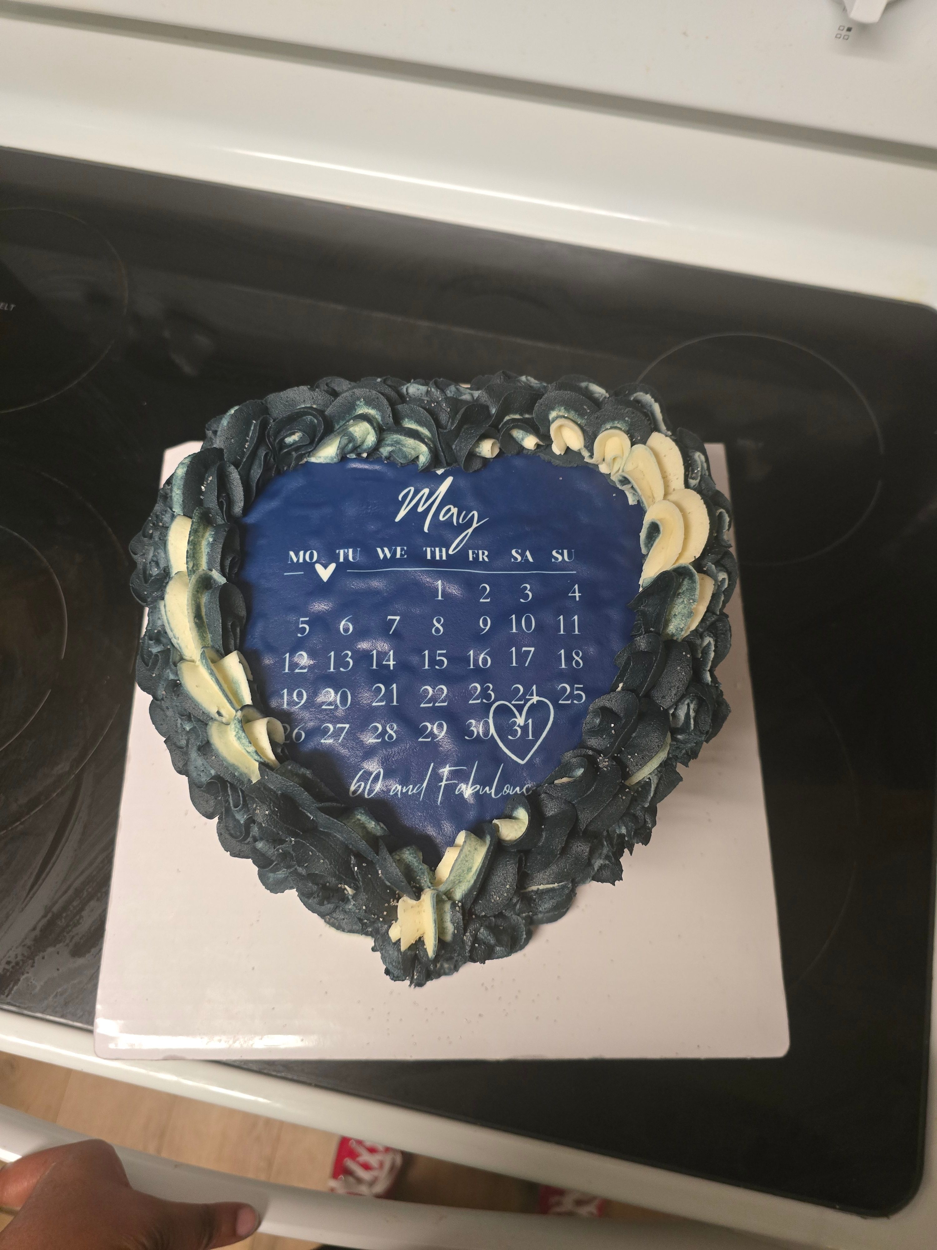 8 Inch Customizeable Heart Cake