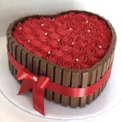 Heart Shaped Kit Kat Cake