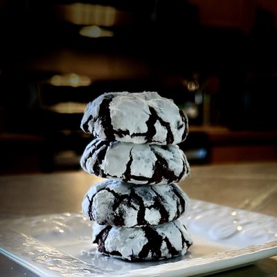 Red Velvet Crinkle Cookies