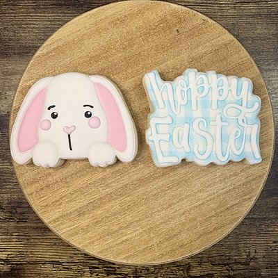 Blue Gingham “Hoppy Easter” Set