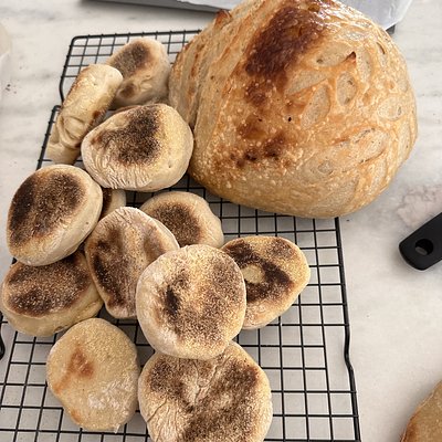 Sourdough English Muffins 