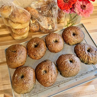 8 Blueberry Bagels