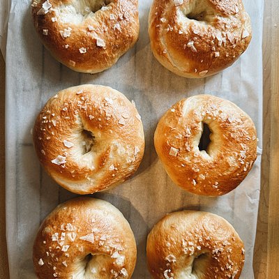 8 Pack Salt Bagels