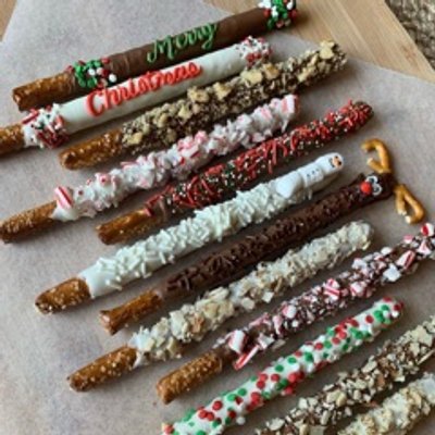 Chocolate Covered Pretzel Rods ( Start $30 A Dozen )