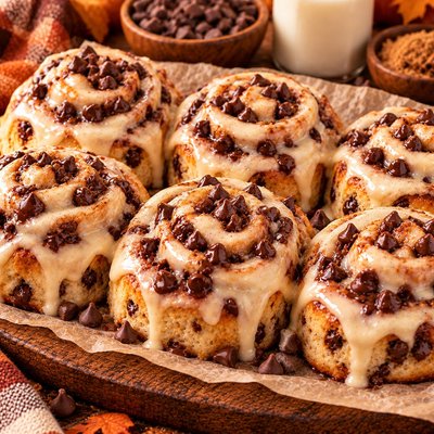 Chocolate Chip Sourdough Cinnamon Rolls