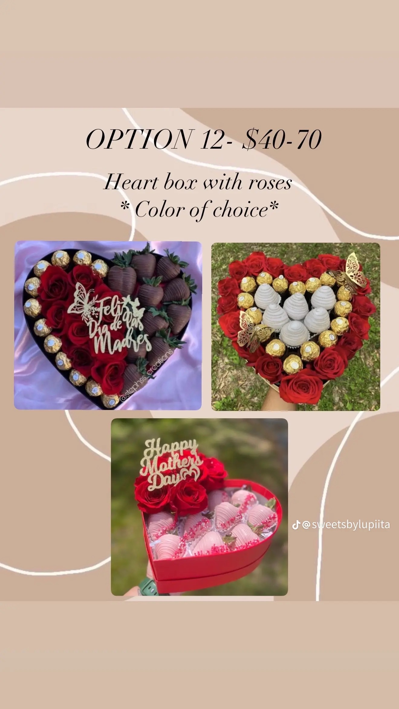Heart Box W/roses or Chocolate 