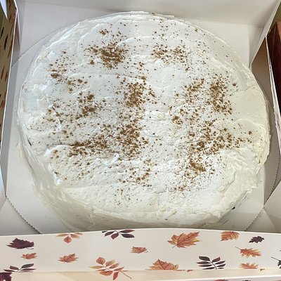 Large Pumpkin Spice cake with a Vanilla Buttercream