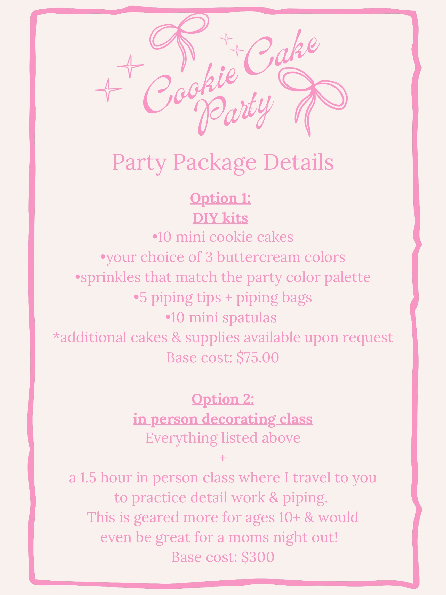 Cookie Cake Class