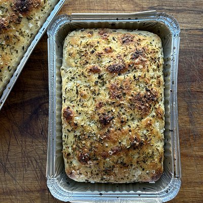 Herbed Sourdough Focaccia with Sea Salt.