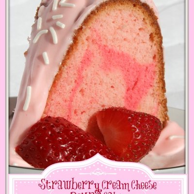 Strawberry Cream Cheese Pound Cake 