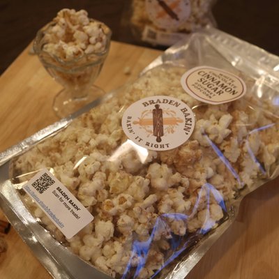 Share Size White Chocolate Cinnamon Sugar Popcorn