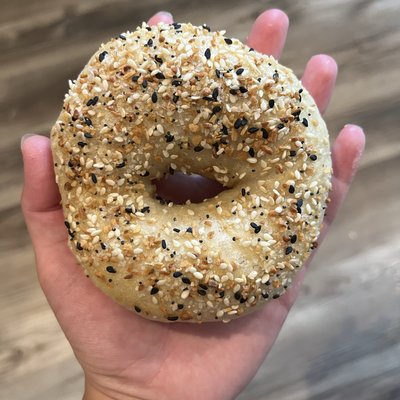 4 Everything Sourdough Bagels