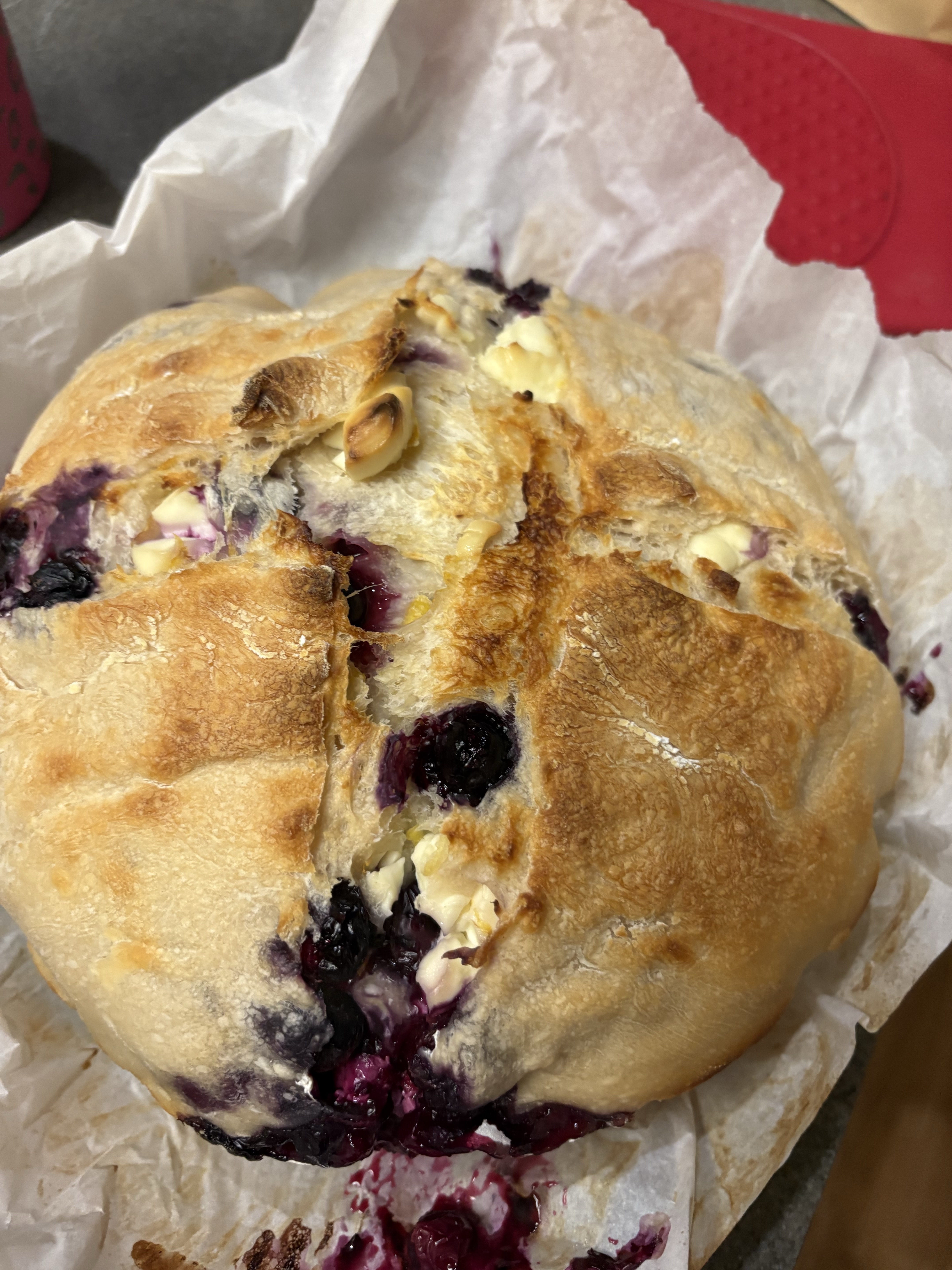 Blueberry Lemon Cream Cheese Sourdough Loaf 