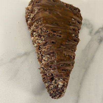 Pecan Turtle Cheesecake Slice