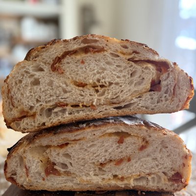 Hot Honey and Pepperoni Sourdough 