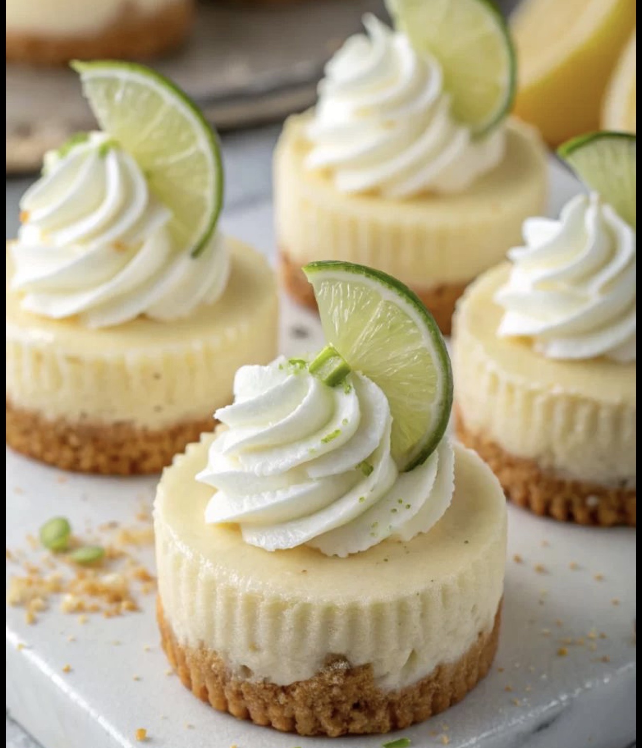 Mini Key Lime Cheesecakes