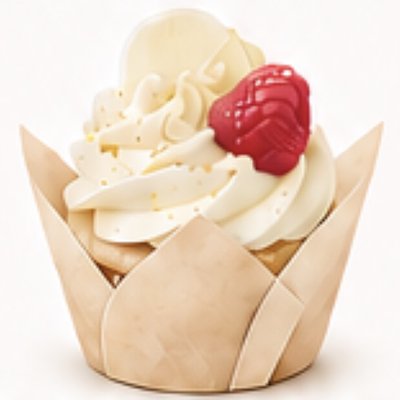Raspberry White Wedding Cupcake